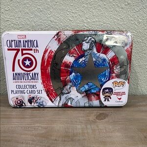 Marvel Captain America 75th Anniversary Playing Card Set (NO POP FIGURE)
